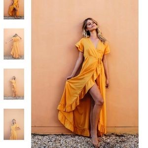Weekend Sale!💕ROVE Paraiso Wrap Dress - turmeric